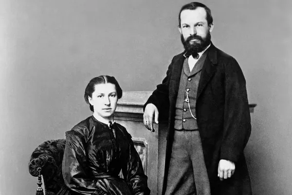 Gottlieb Daimler és felesége, Emma Kurz, 1875